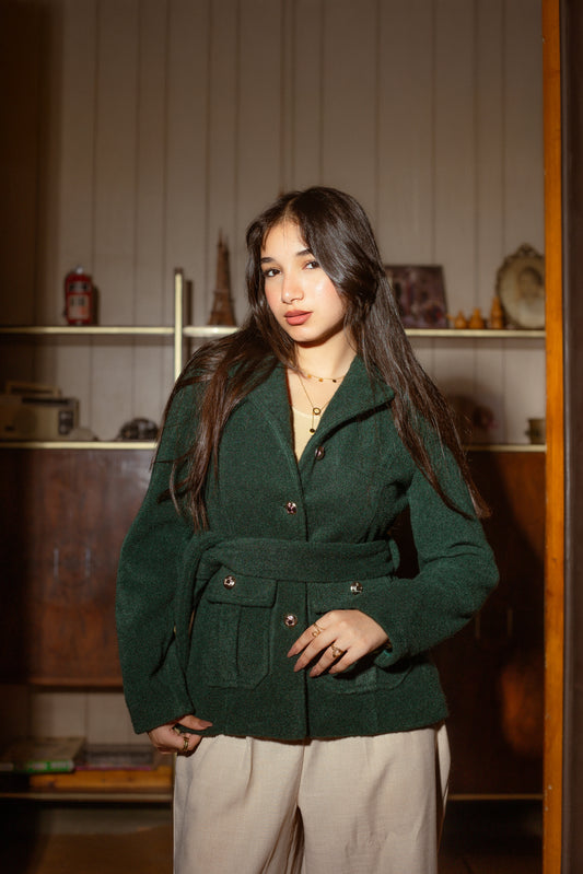 Imoported wool jacket - Dark Green
