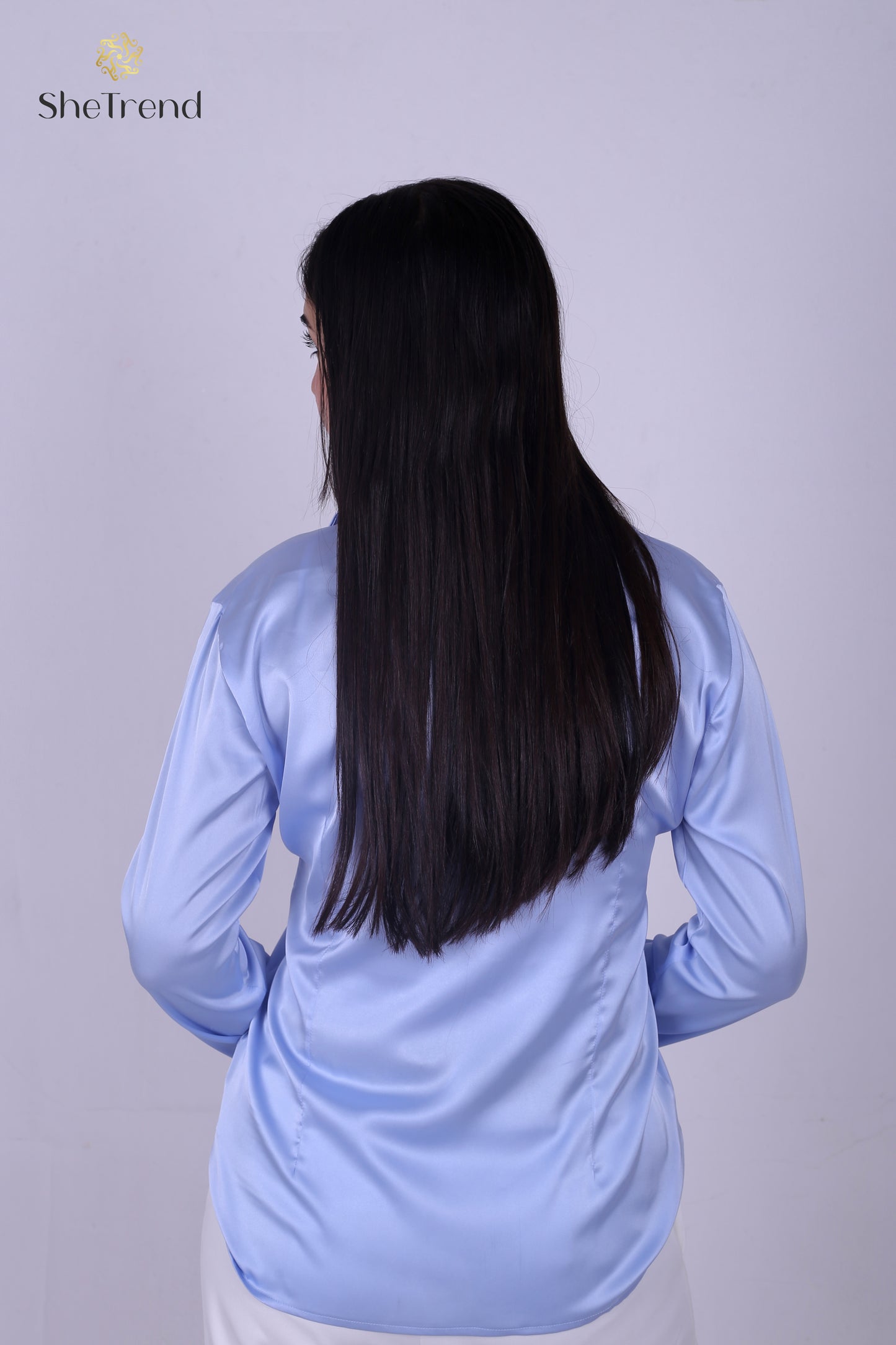 Imported Satin Silk chemise - baby blue