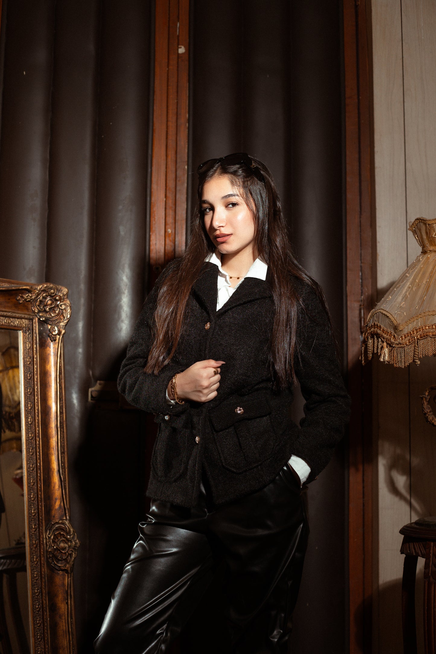 Imoported wool jacket - Black