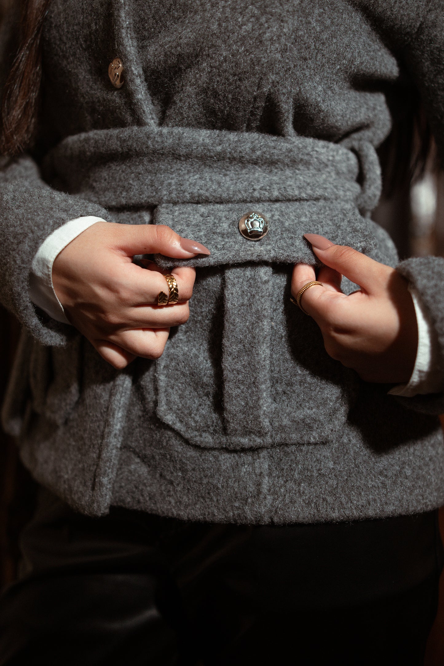 Imoported wool jacket - Gray