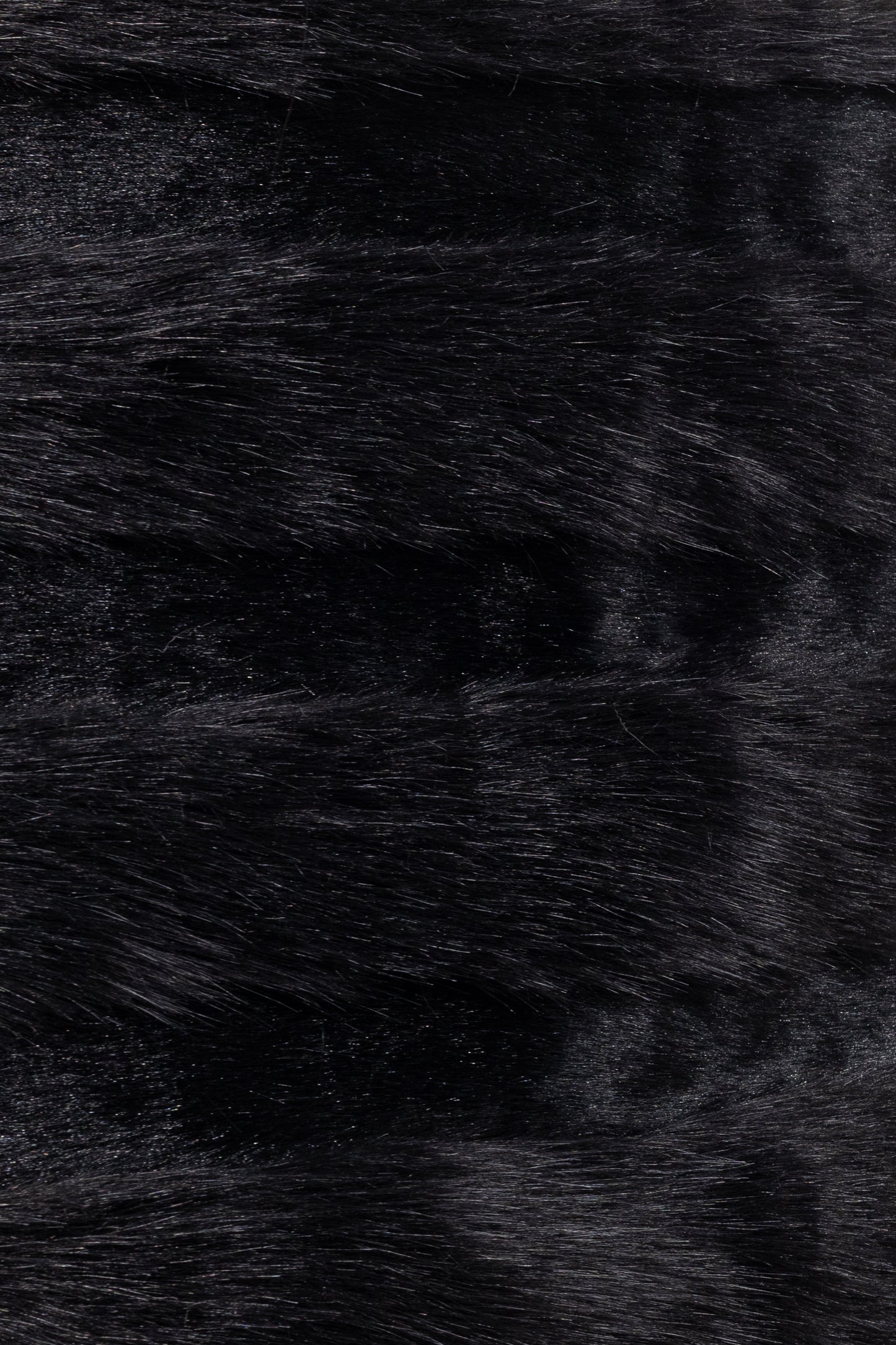 Ribbed Faux Fur Shawl - Black
