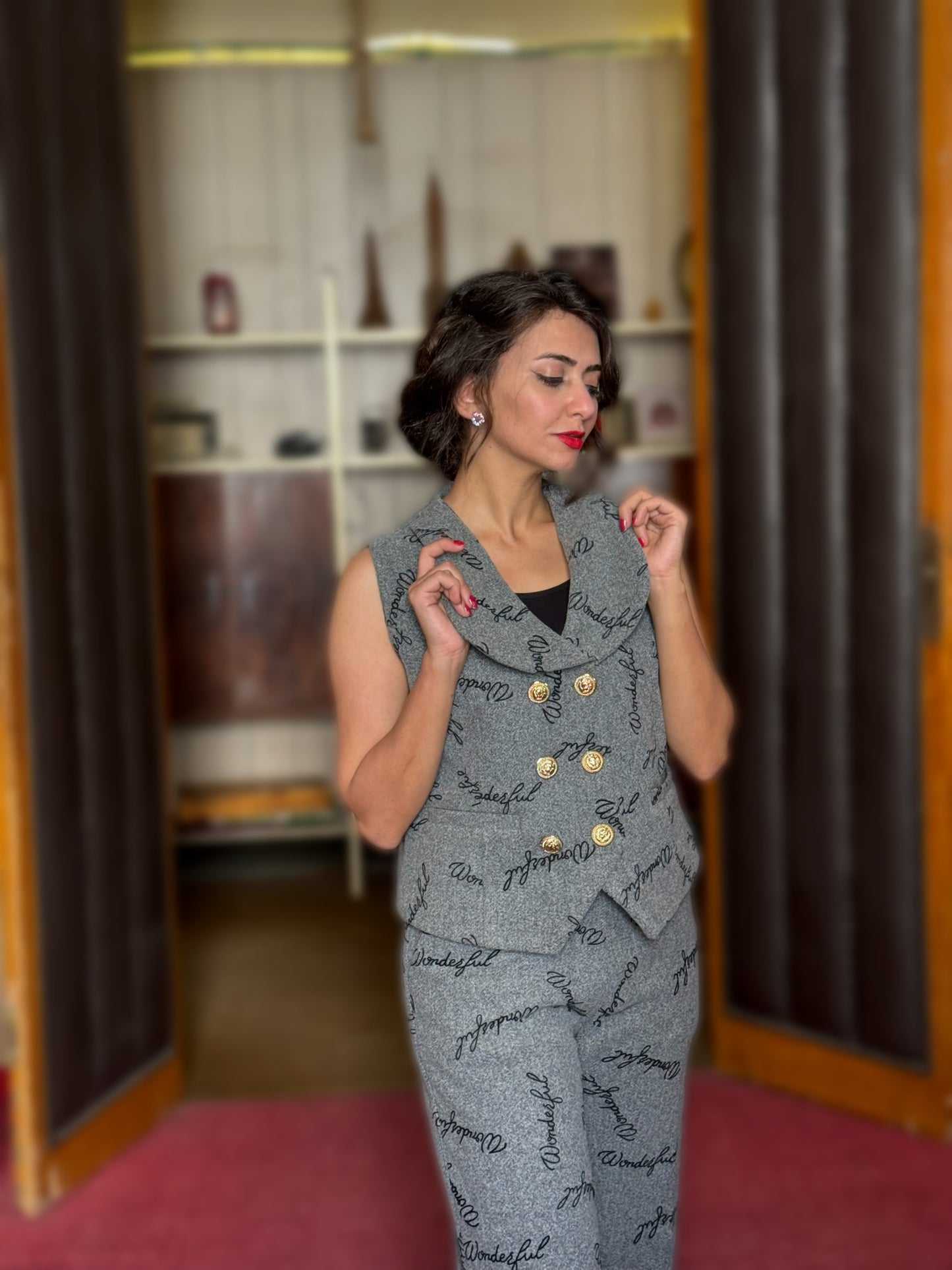 Wool vest suit - Gray