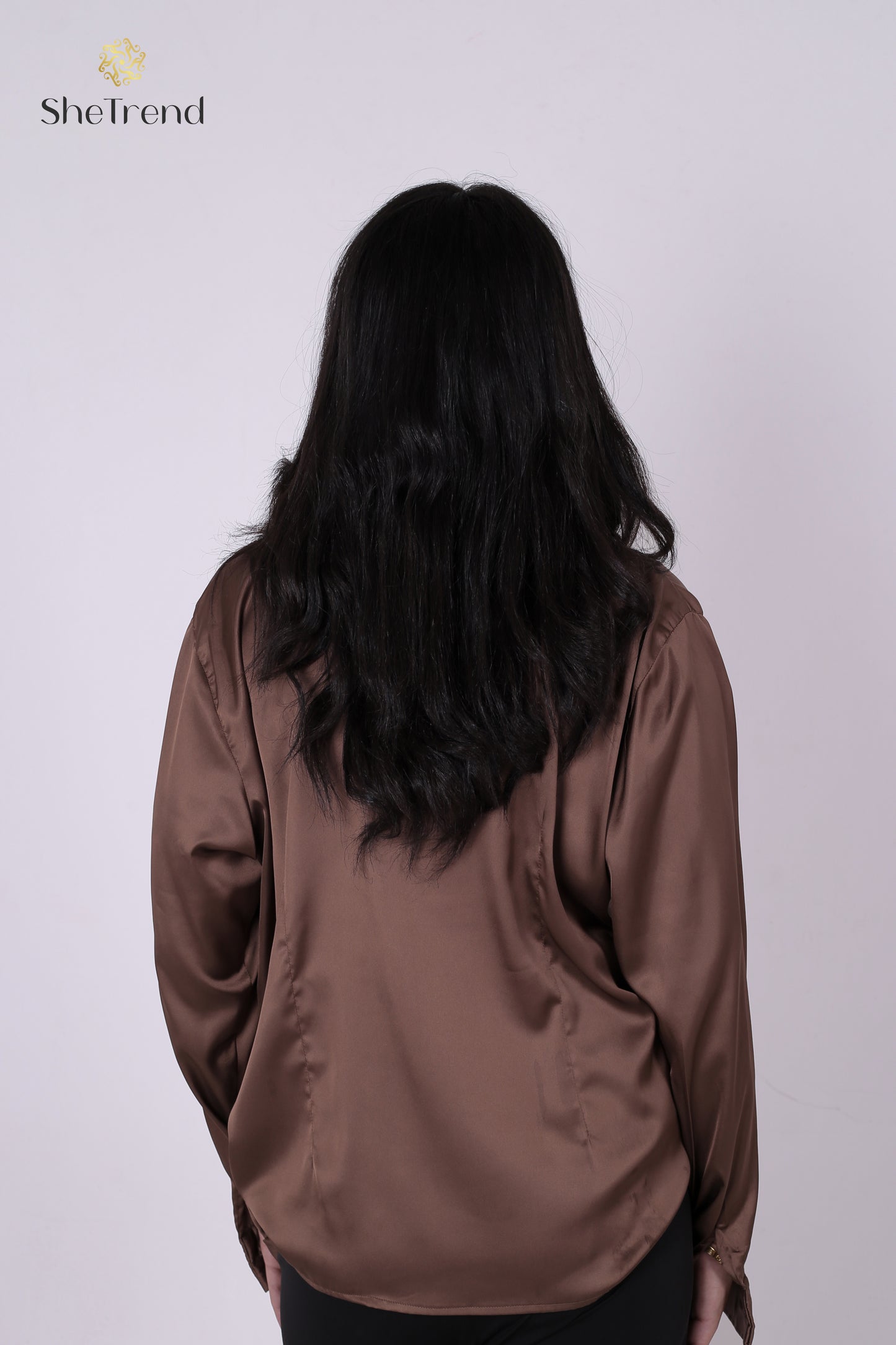 Imported Chocolate Brown Satin Silk Chemise