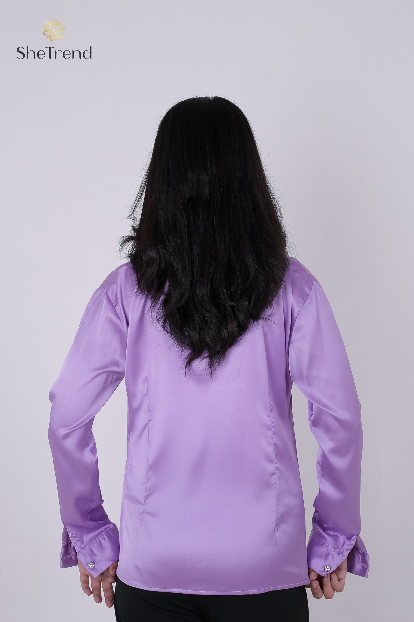 Imported Purple Satin Silk Chemise