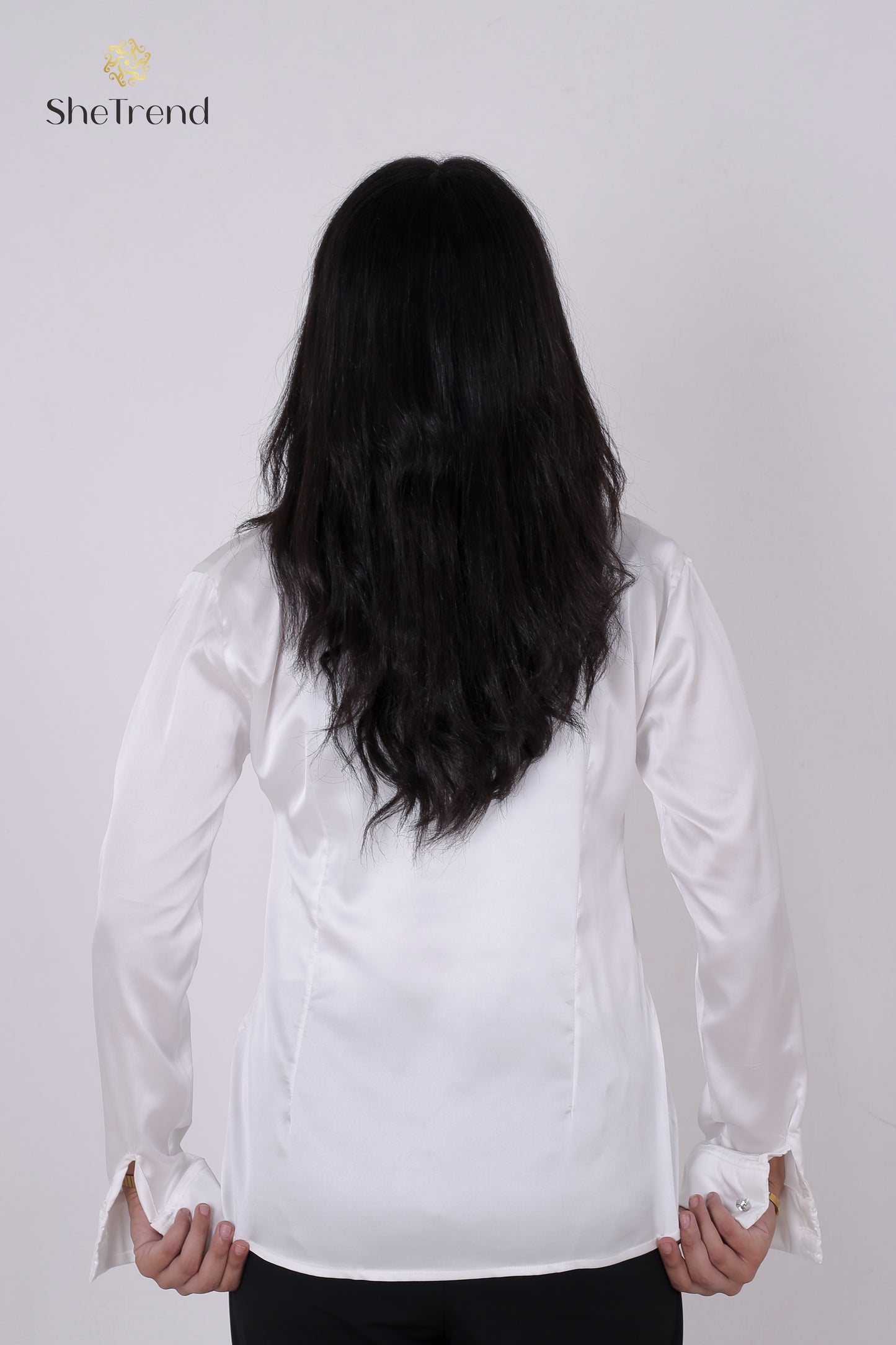 Imported White Satin Silk Chemise