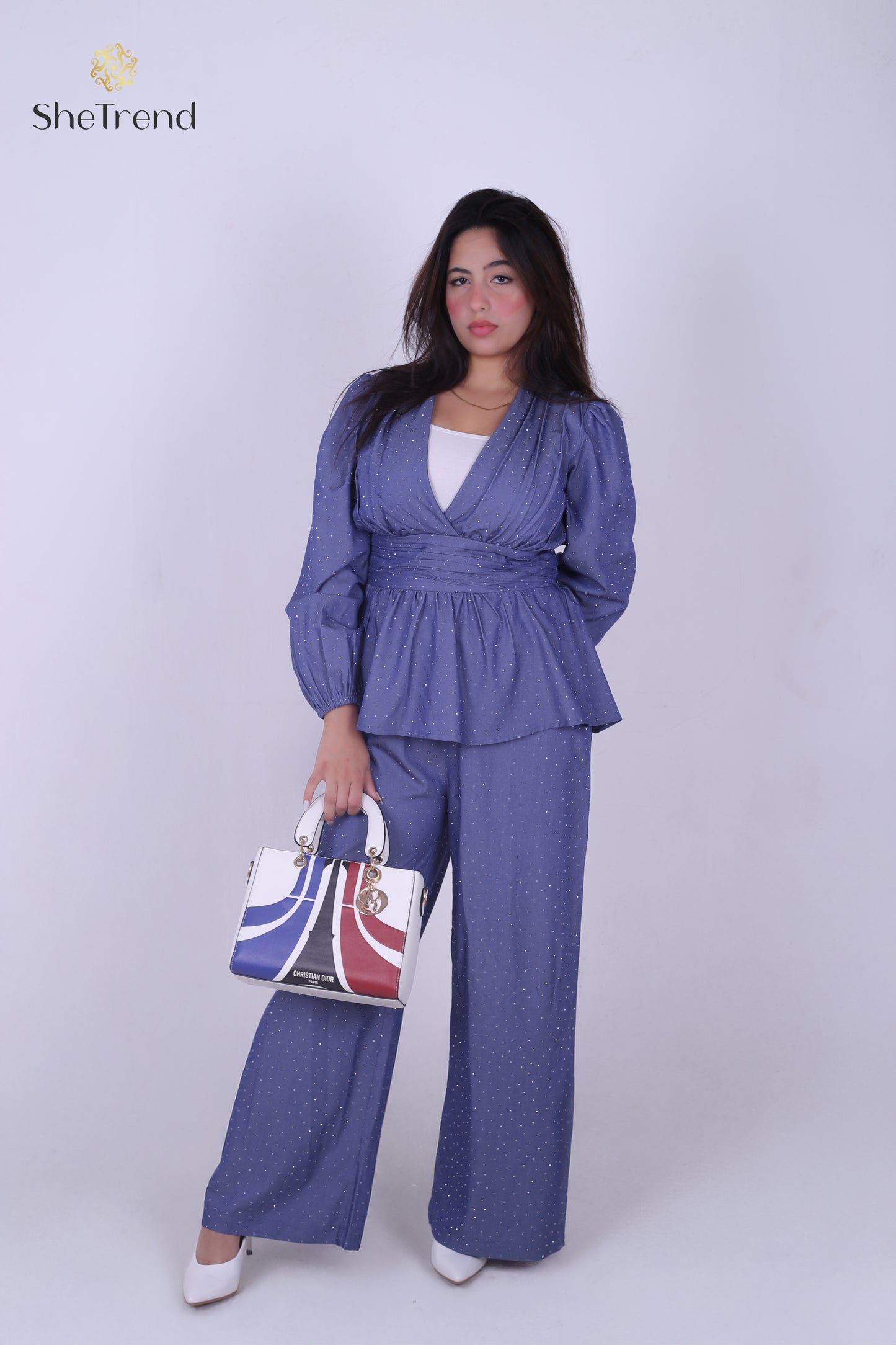 سوت سوارية مستورد جينز صيفى