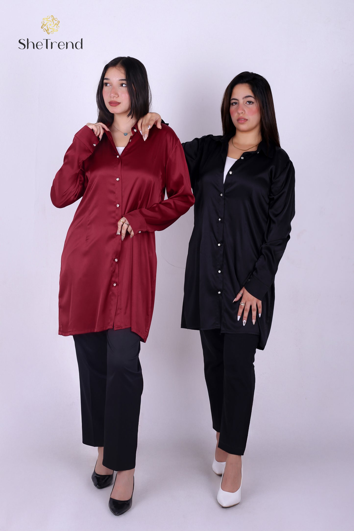 Imported Burgundy Long Satin Silk Chemise