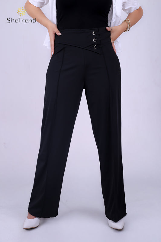 بنطلون TR مستورد أسود